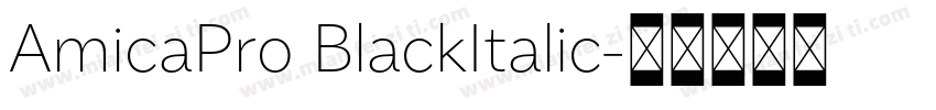 AmicaPro BlackItalic字体转换